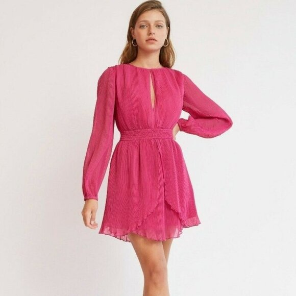 NWT Finders Keepers Bijou Mini Dress Fuchsia - Picture 3 of 8